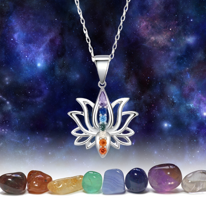Radiant Chakra Lotus Pendant | 925 Sterling Silver